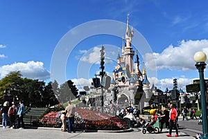 Entertainment resort, Disneyland Paris in Chessy, France.