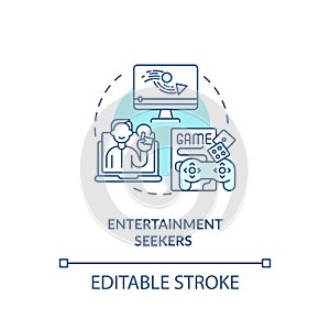 Entertainment seekers concept icon