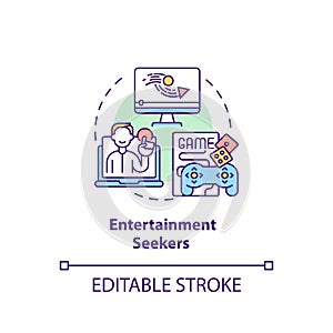 Entertainment seekers concept icon