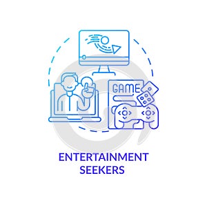 Entertainment seekers concept icon