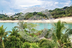 Entertainment of Singapore. sunny beach with white sand