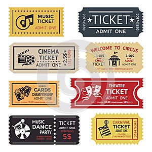 Entertainment Ticket Set