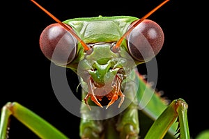 Enthralling Praying mantis macro. Generate Ai