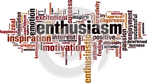 Enthusiasm word cloud photo