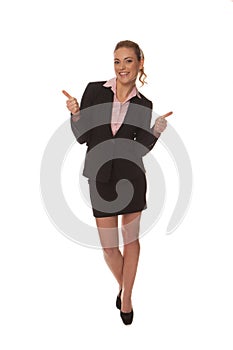 Enthusiastic happy businesswoman