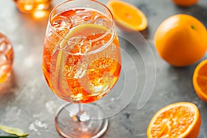 Enticing Aperol cocktail. Generate Ai photo