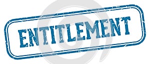 entitlement stamp. entitlement rectangular stamp on white background