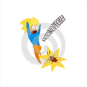 Entomophobia Vector Illustration