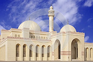 Entrance of Al Fateh Mosque in Bahrain