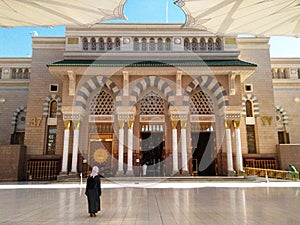 Entrance into the Al-Masjid an-Nabawi in Medina