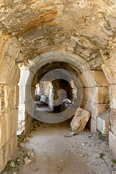 Entrance in amphitheater in Milet, Minor Asia