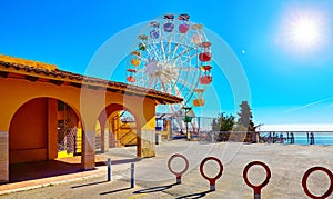 Entrance in amusement park at Mount Tibidabo photo