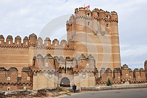 Entrance of the ancient Castillo de Coca near the village Coca, Spain