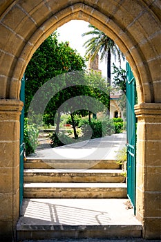 Entrance into the backyard of mosque in Nicosia