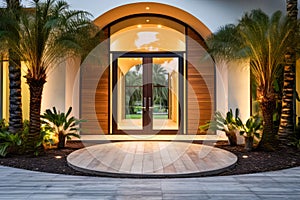 Entrance In A Beautiful Modern House