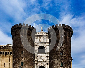 Entrance of Castel Nuovo in Naples, Italy