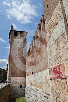 Entrance of Castelvecchio museum in Verona