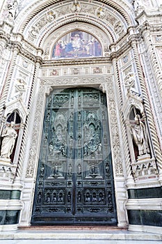 Entrance of the cathedral of Florence