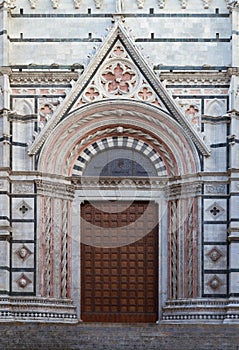 Entrance of Cathedral of Siena, Tuscany, Italy