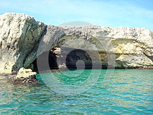 Entrance of a cave on the coast of Vieste