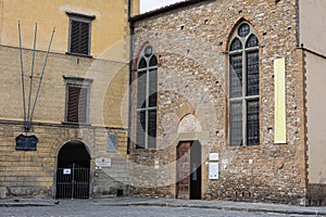 Entrance of Cenacle of the Holy Spirit near the Basilica of Santo Spirito Church in Florence, Italy