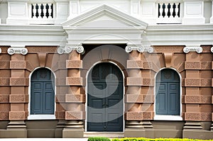 The entrance of The Chakri Maha Prasat.