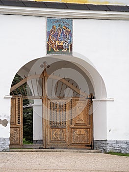 The entrance at Cheia Monastery, Romania