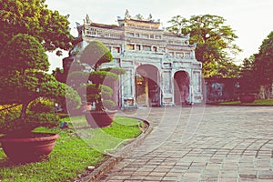 Entrance of Citadel. Imperial Royal Palace of Nguyen dynasty in