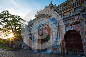 Entrance of Citadel. Imperial Royal Palace of Nguyen dynasty in