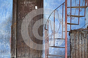 Entrance of a colonial house in Guantanamo, Cuba