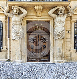 Entrance of the commercial court in Aix en Provence