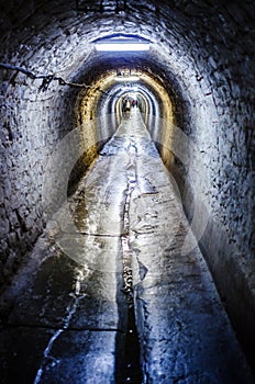 Entrance corridor in the salt mine Turda, Cluj, Ro