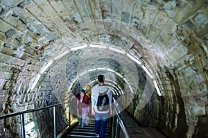 Entrance corridor in the salt mine Turda, Cluj, Ro