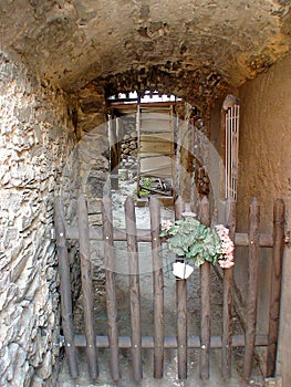 Entrance of a Corsican house