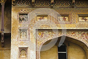 Entrance of Datia Palace. Also known as Bir Singh Palace or Bir Singh Dev Palace. Datia. Madhya Pradesh