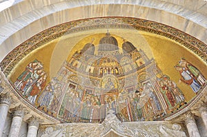 Entrance details of San Marco Basilica, Venice