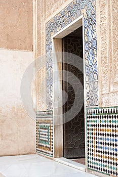 Entrance door at the Alhambra Palace