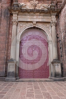 Entrance Door, Basilica of Bom Jesus, Old Goa, India