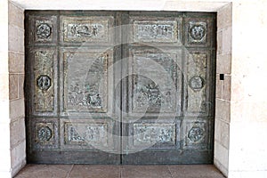Entrance door of The Church of the Multiplication