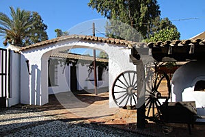 Entrance door with half arch