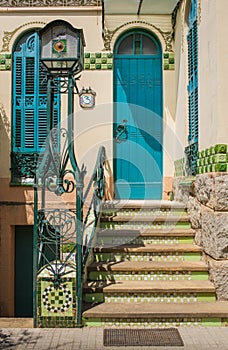 Entrance door of La Bombonera Mansion photo