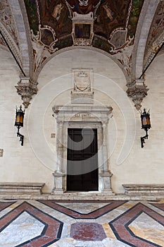 Circolo degli Uniti, Loggia della Mercanzia, Siena, Tuscany, Italy. photo