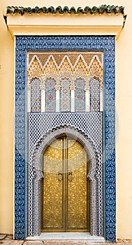 Entrance door of the Royal Palace, Fez, Morocco