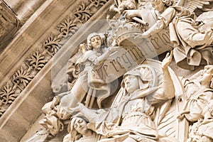 Entrance door of Sevilla Cathedral. Sevilla, Spain