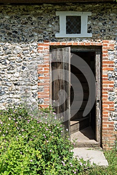 Entrance door to Medieval 18th century cottage