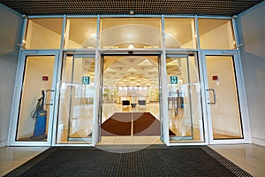 Entrance door to reception hall