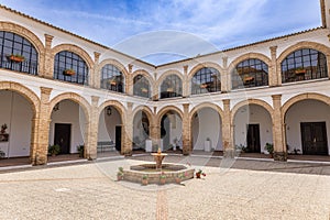 Entrance of El Convento del Carmen, former ConsolaciÃ³n convent occupied by Carmelite religious, has its origins in the first