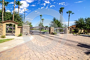 Entrance And Exit Gates At Secure Housing Subdivision