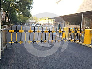 Entrance and exit railing at the gate of residential area