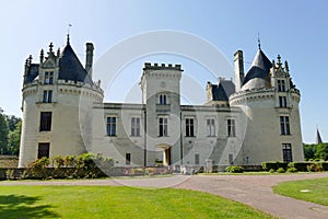 Entrance and facade of the BrÃÂ©zÃÂ© castle